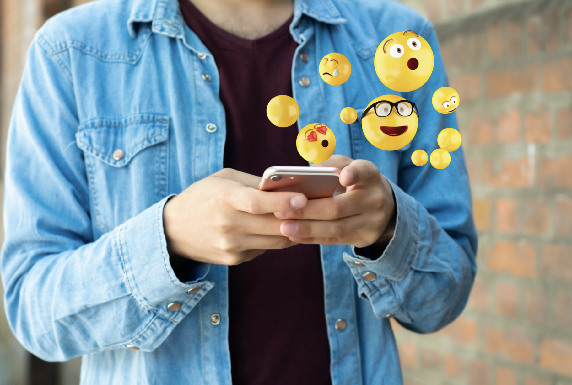 Viele Emojis im Tinder Profiltext